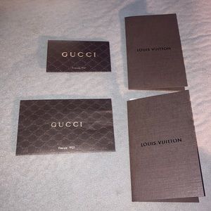 Gucci and Louis Vuitton Brown envelope receipt holder Gift Pouch’s 4 total